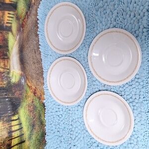 Vintage Corelle 4 mirage saucer plates 1980s